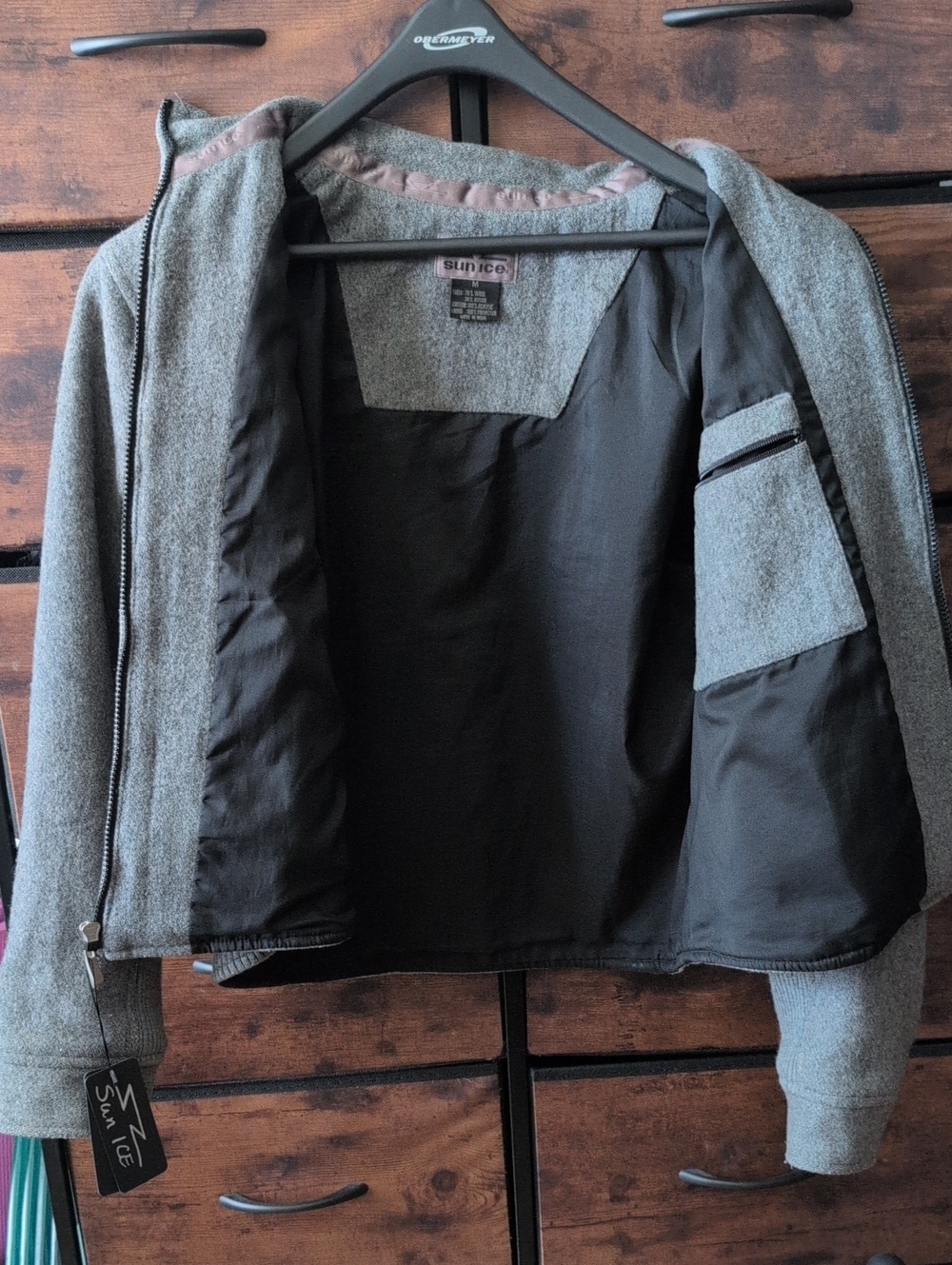 SUN ICE > Sunice Women's Gray Bomber Jacket with Black Lining